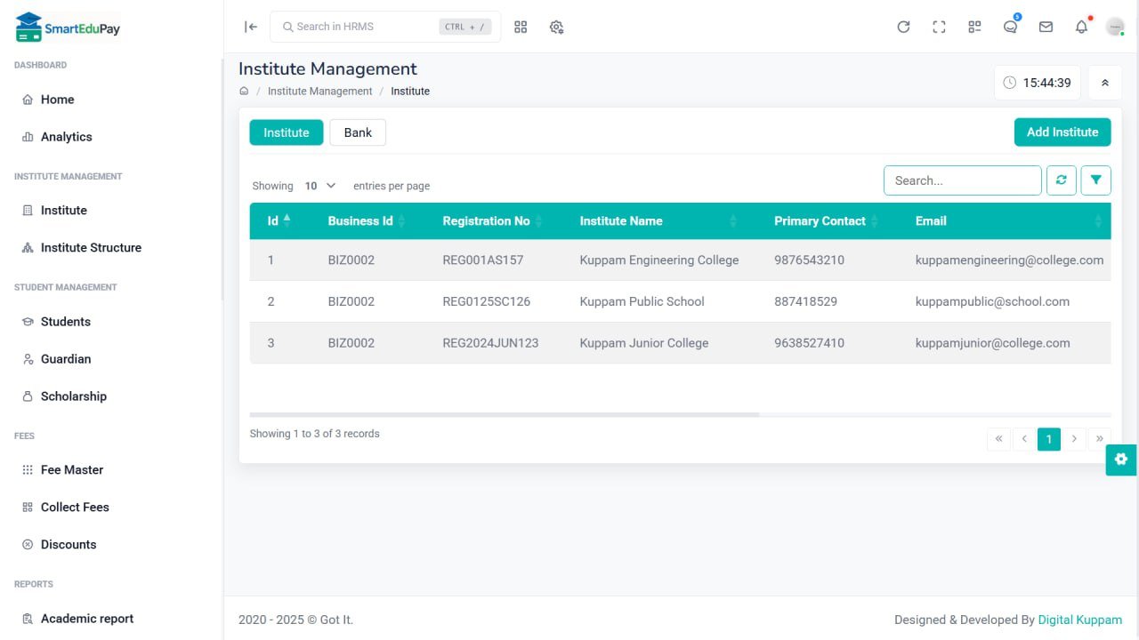 Student Fees Dashboard